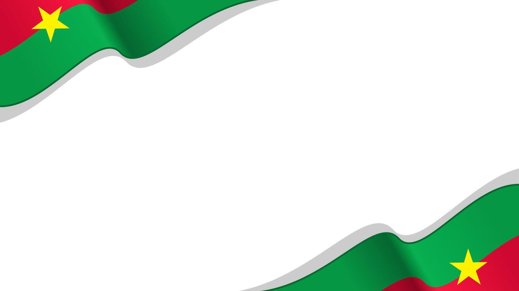 wavy burkina faso flag frame background with copy space for text. burkina faso for national day vector