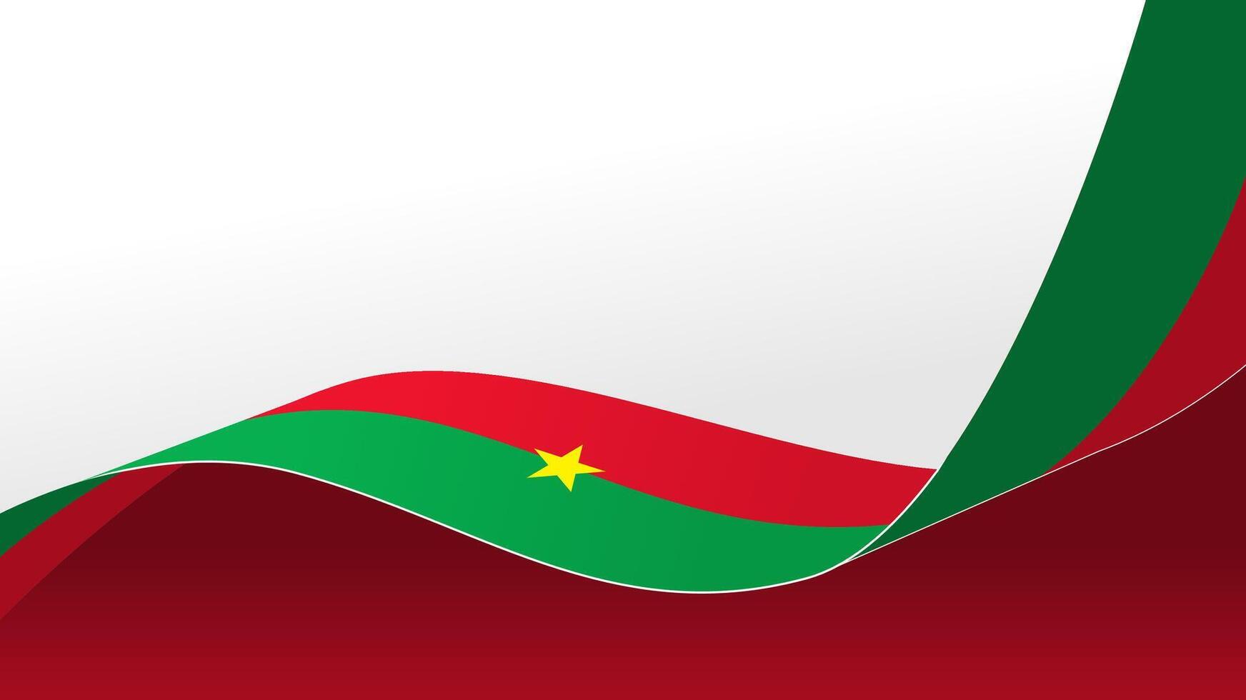waving burkina faso flag background with copy space for text. burkina faso for national day vector