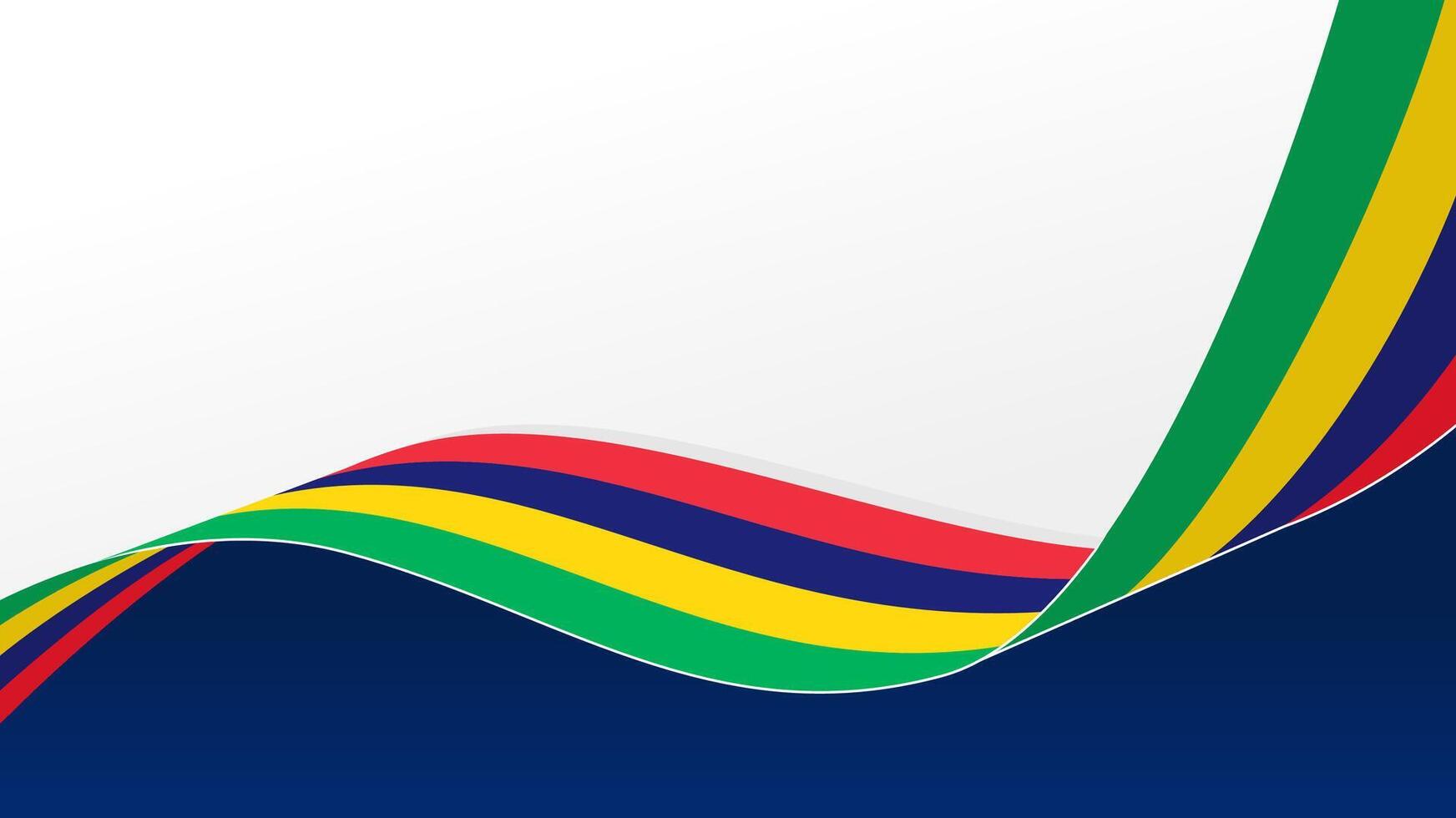 waving mauritius flag background with copy space for text. mauritius for national day vector