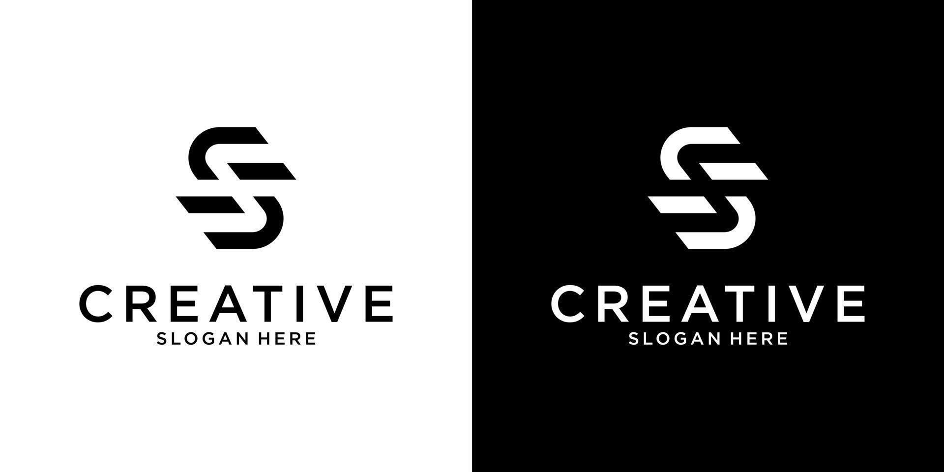 S initial letter logo design vector