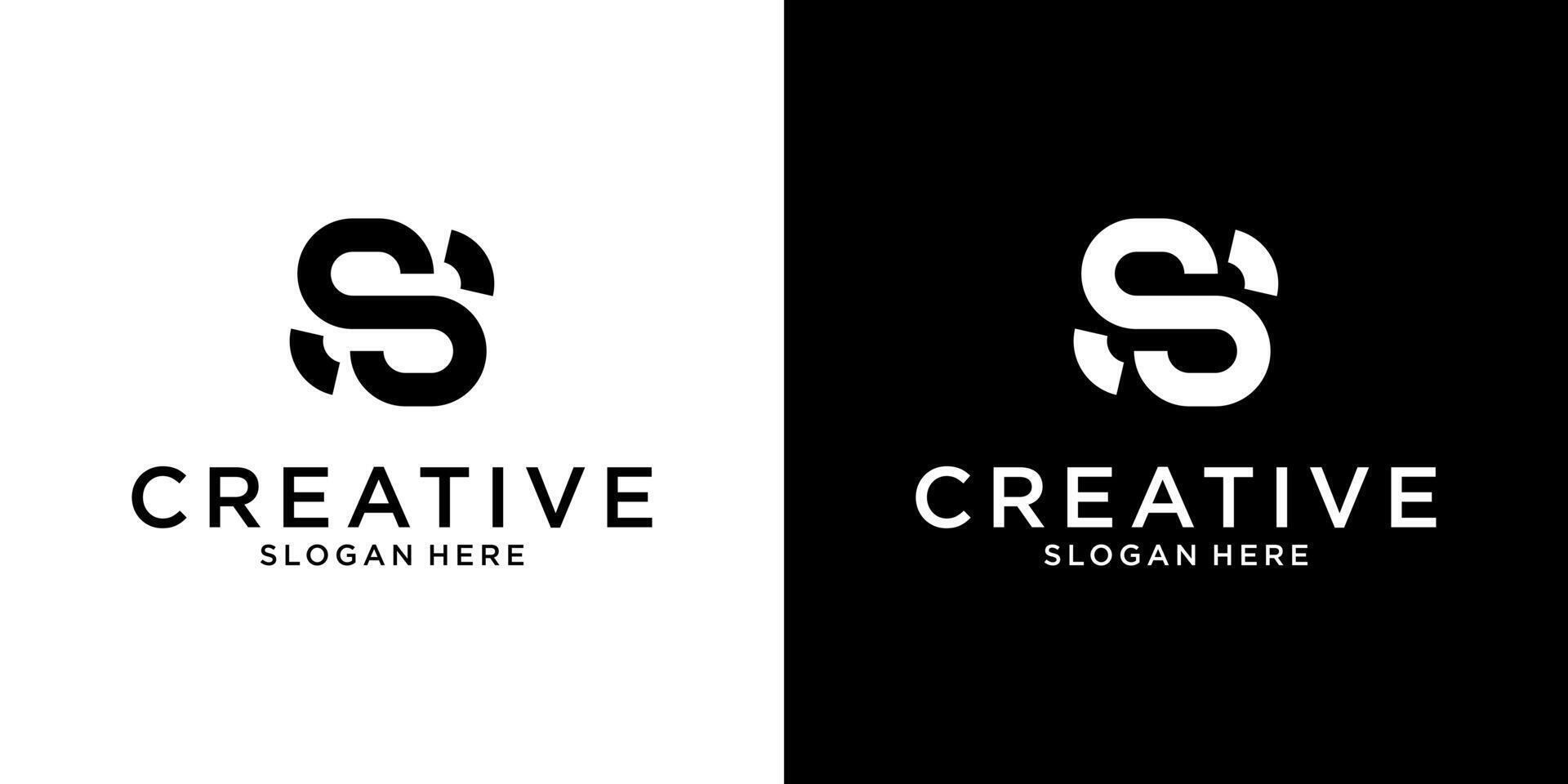 SS initial letter logo design vector