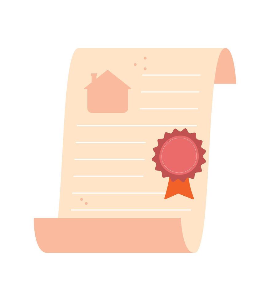 Home Certificate Style Icon Design vector