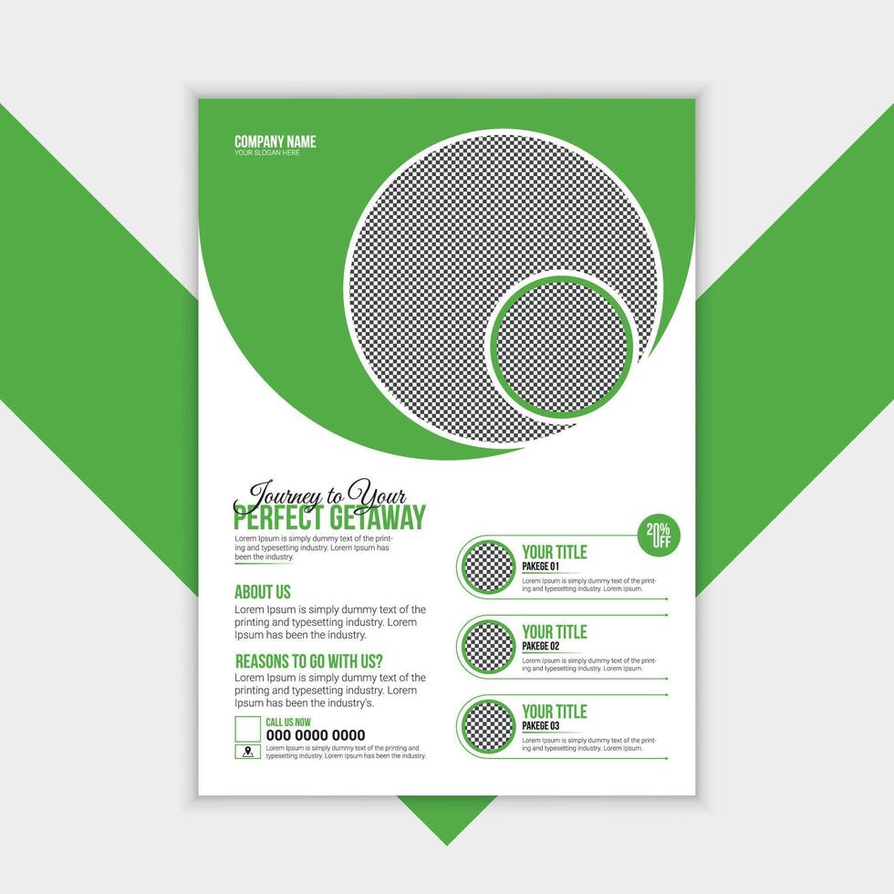 Custom Travel Packages Flyer Template vector