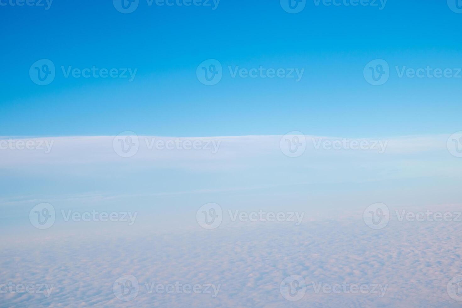 Top view of clouds, view from airplane, natural white background photo