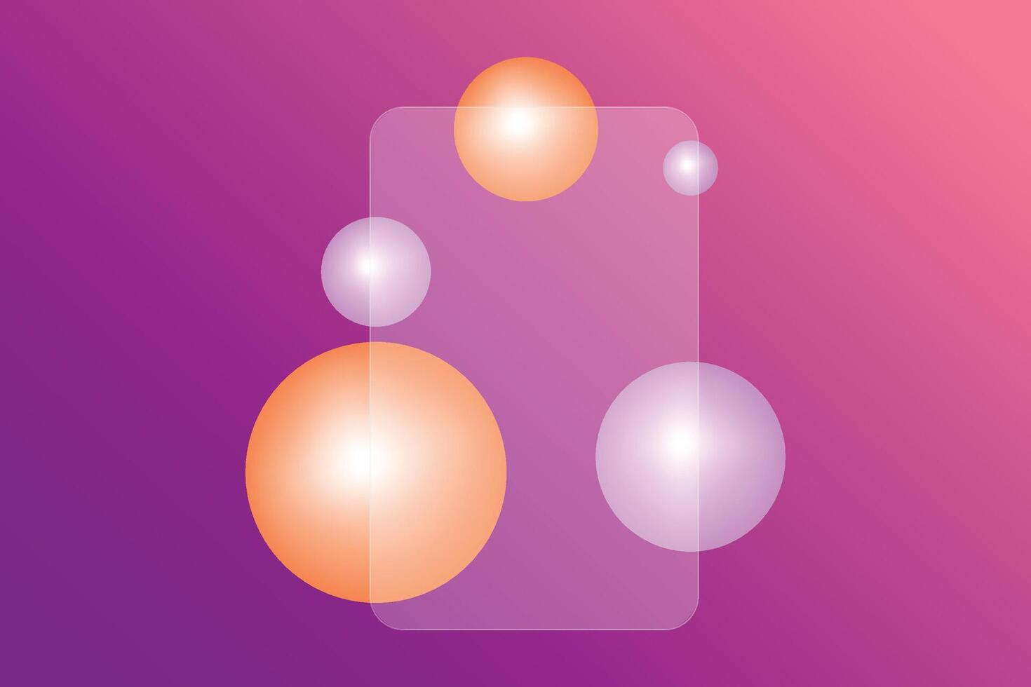 Orange and purple glass effect design concept background. vector