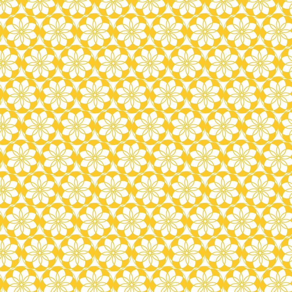 Modern Circular Geometric Pattern with Decorative Intersecting Lines for Seamless Background vector