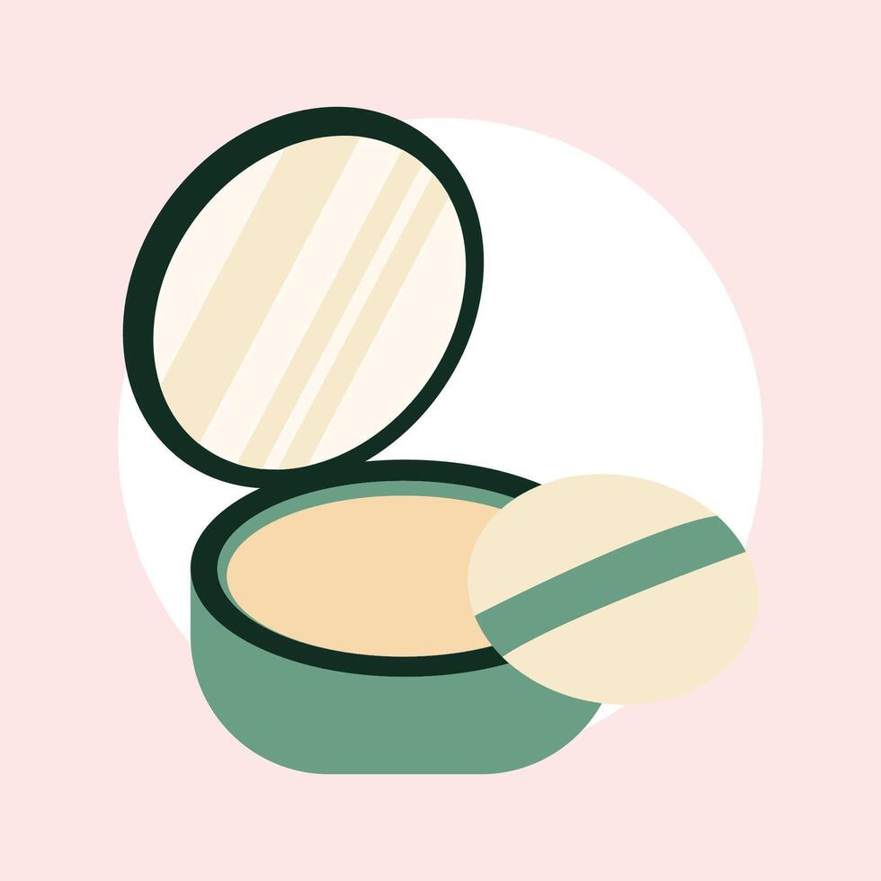 Face Powder Make Up Illustration vector