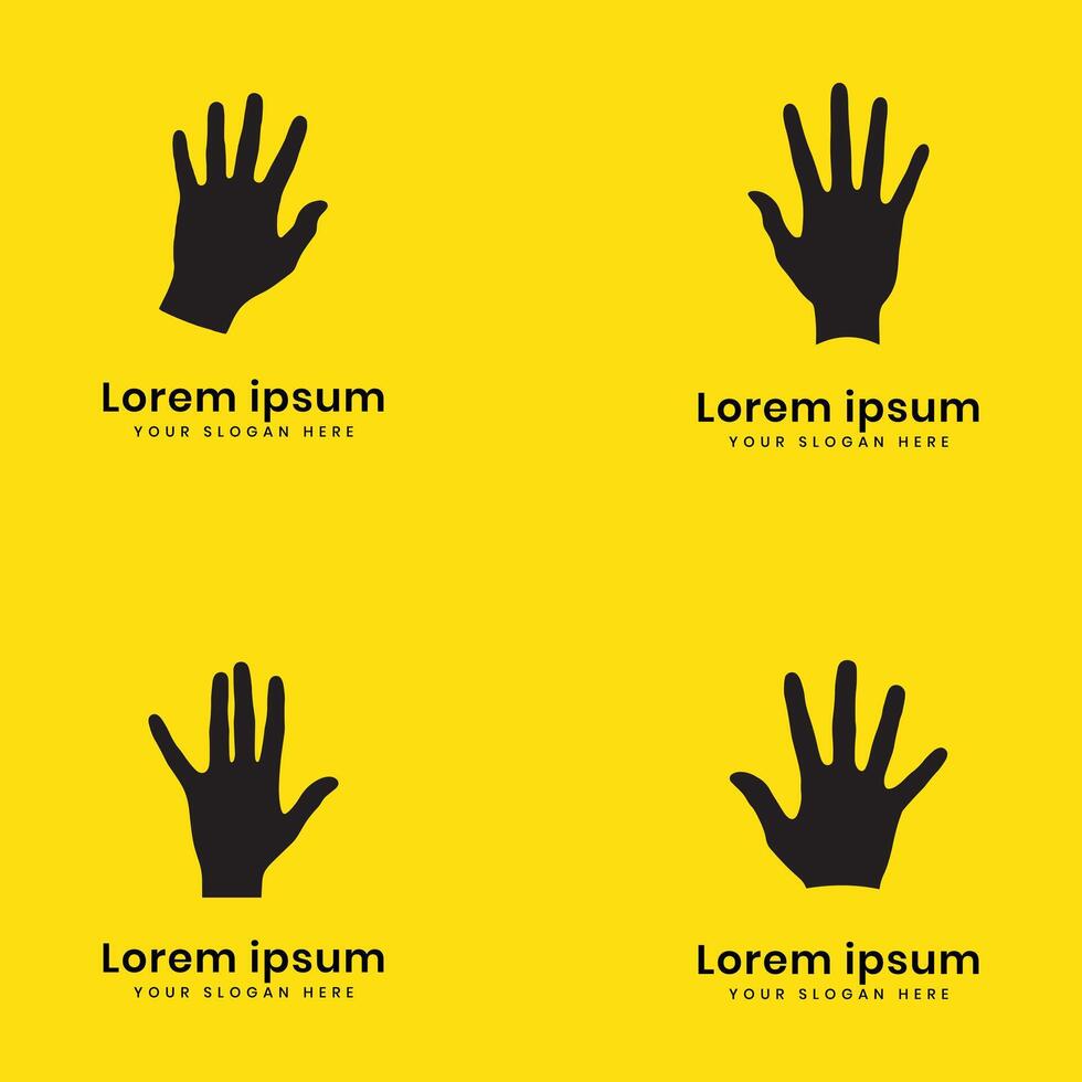 Minimalist hands logo, symbol template design vector