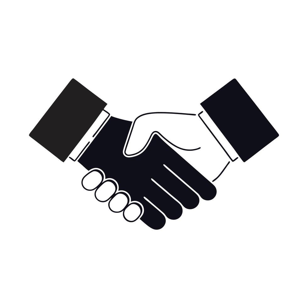 Simple Illustration of a Handshake symbol icon vector