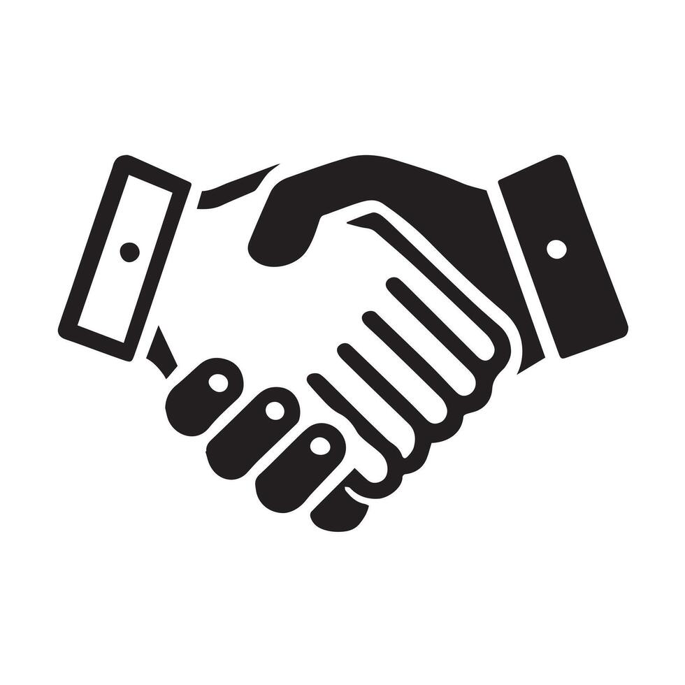 illustration of a business handshake. vector