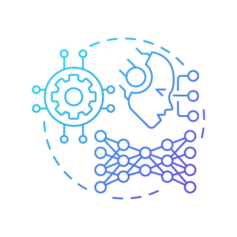 variacional codificador automático azul degradado concepto icono ...