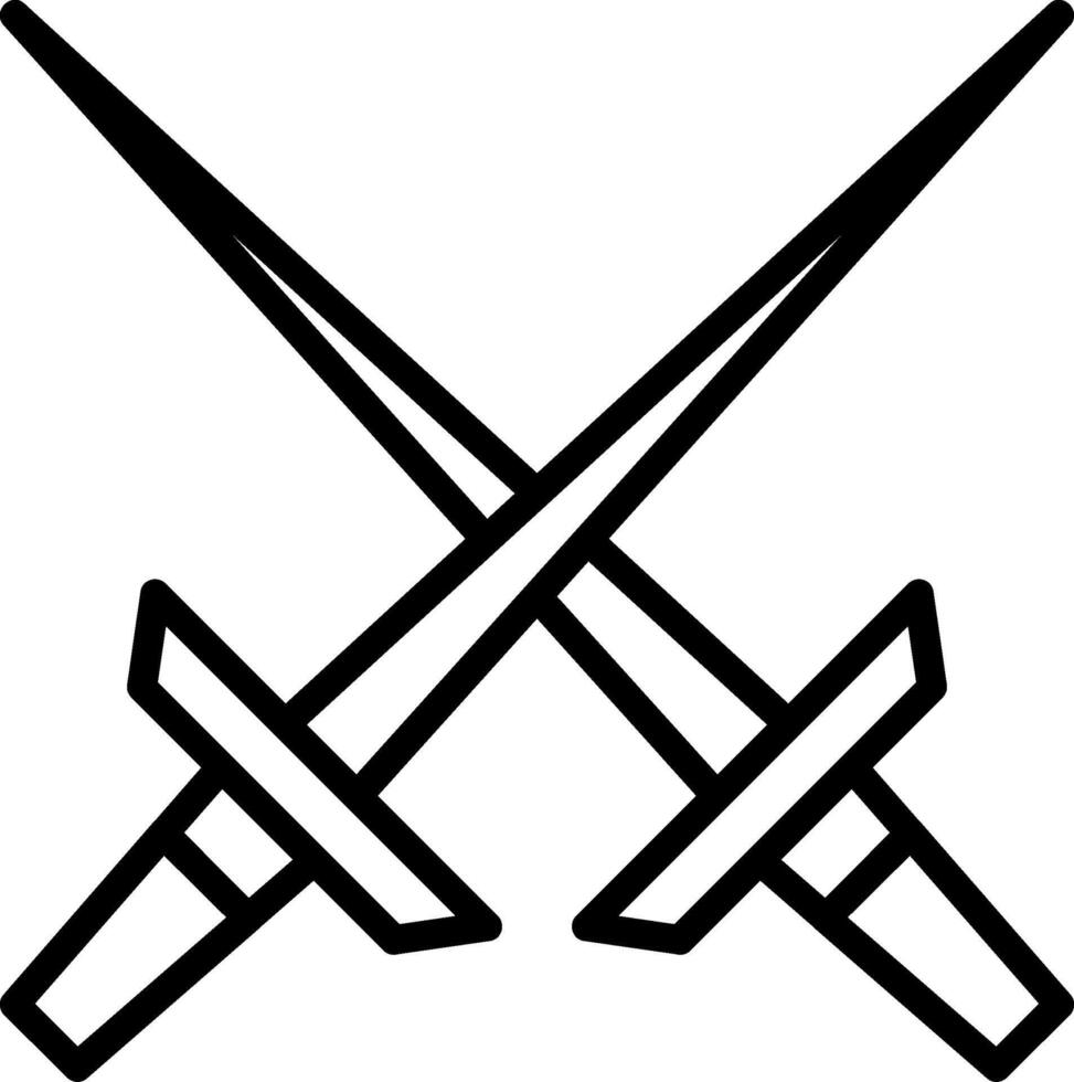 Rapier Line Icon vector