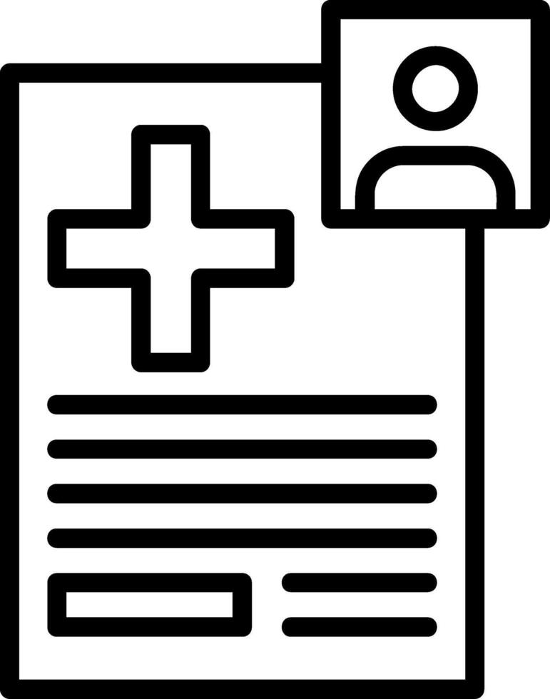 Patient Profile Line Icon vector