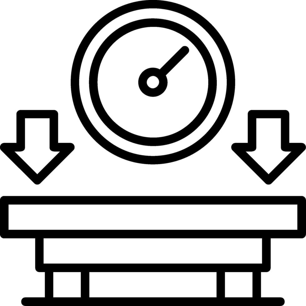 Weight Check Line Icon vector