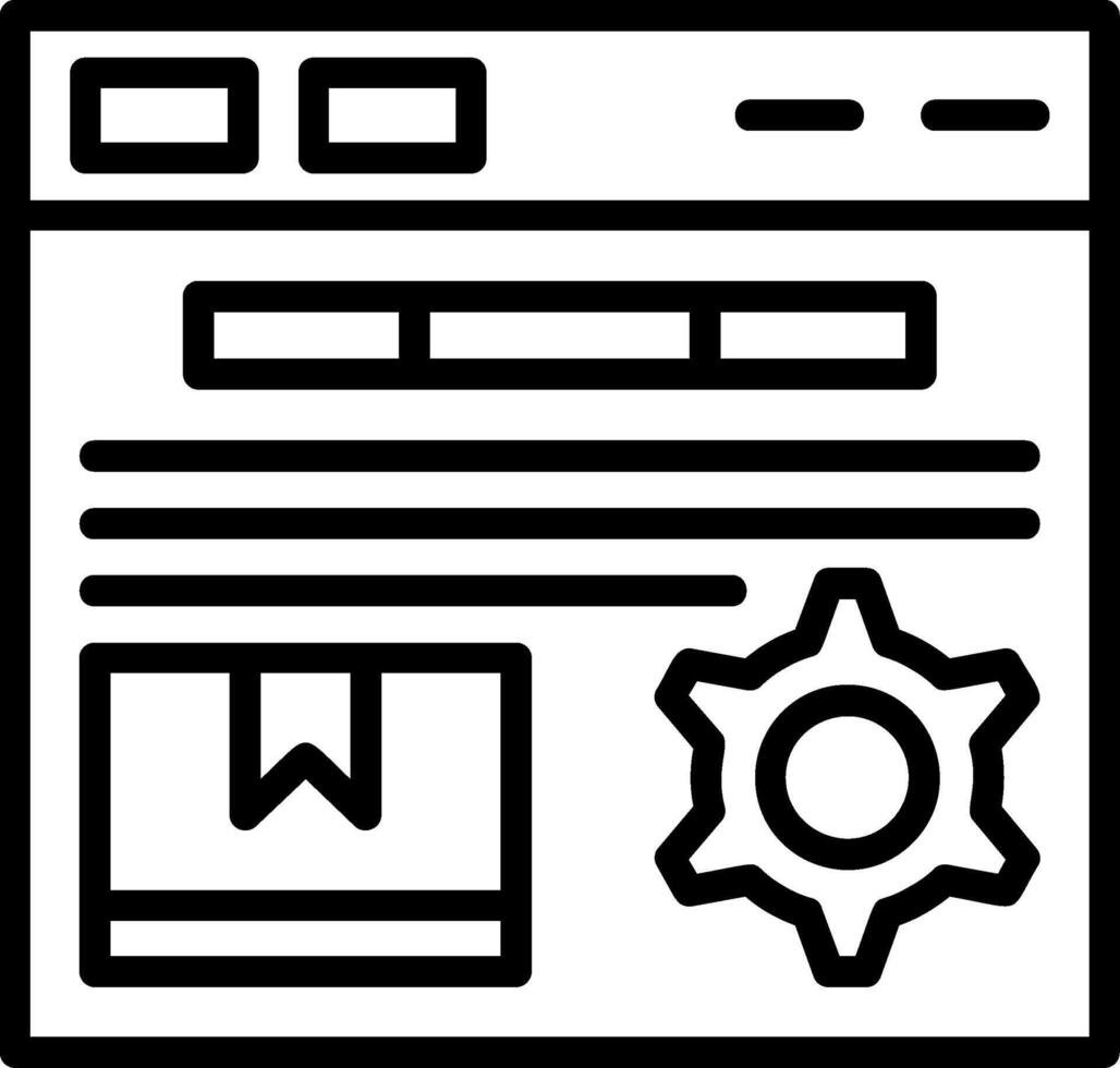 Product Management Line Icon vector