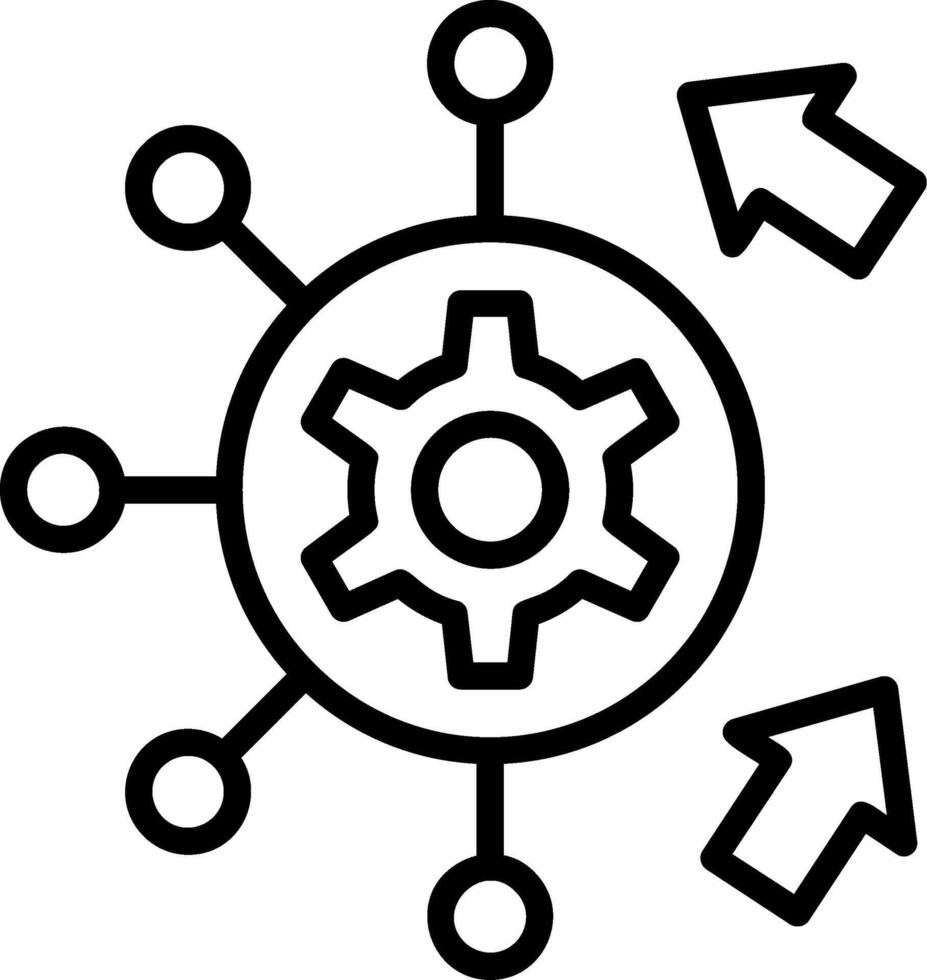 Automation Line Icon vector