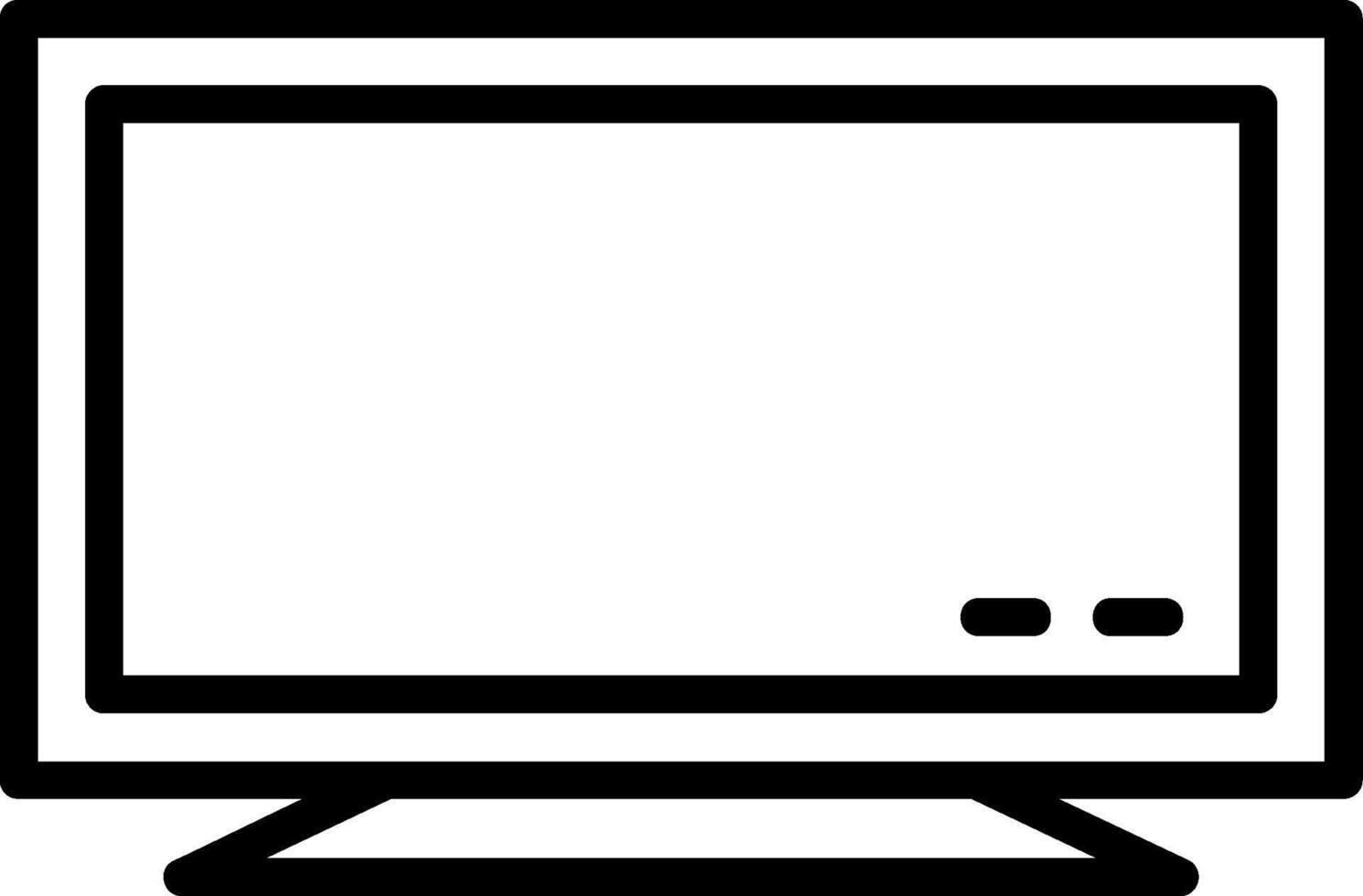 Tv Screen Line Icon vector