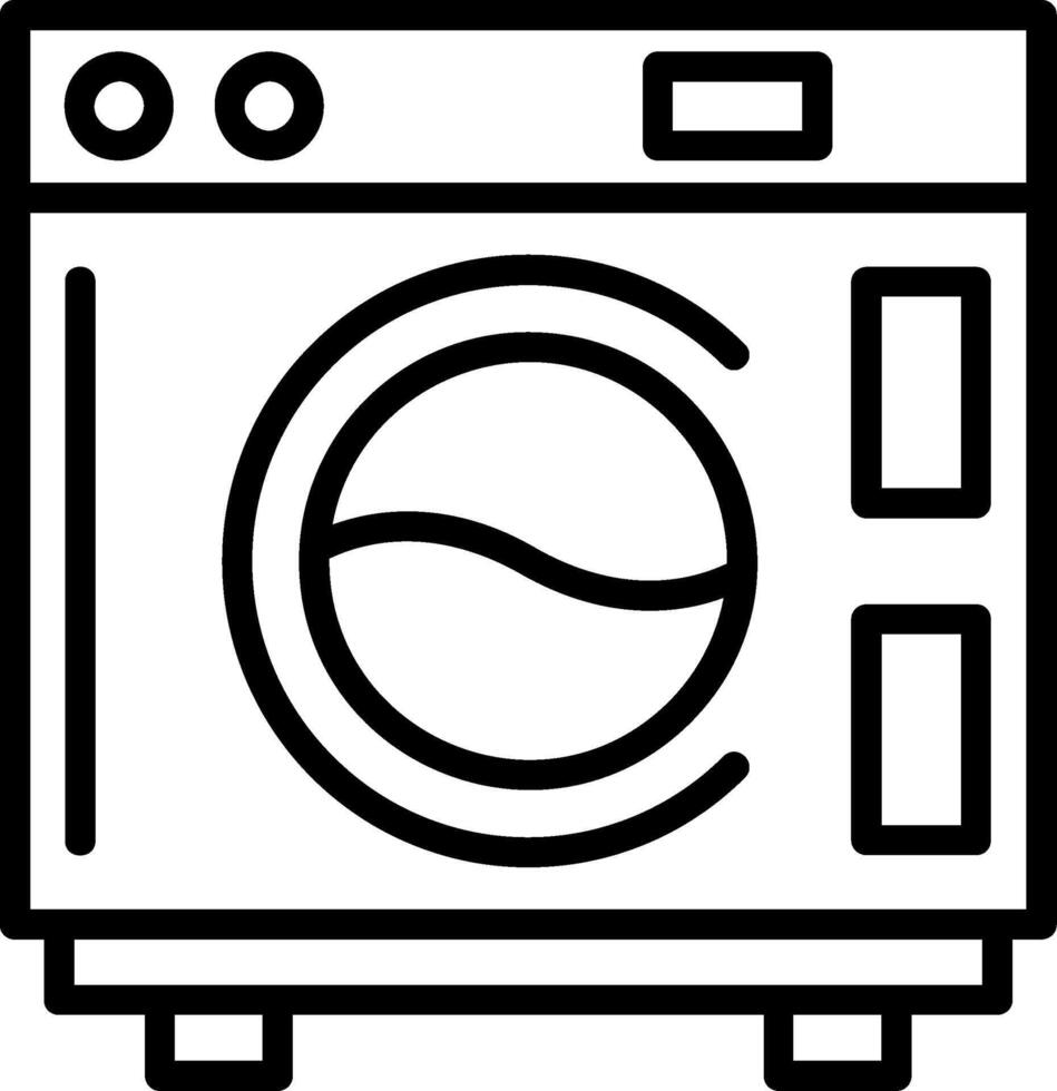 Washing Machine Line Icon vector