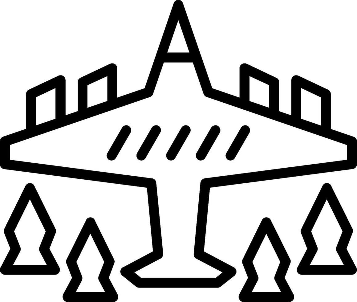 Bomber Line Icon vector
