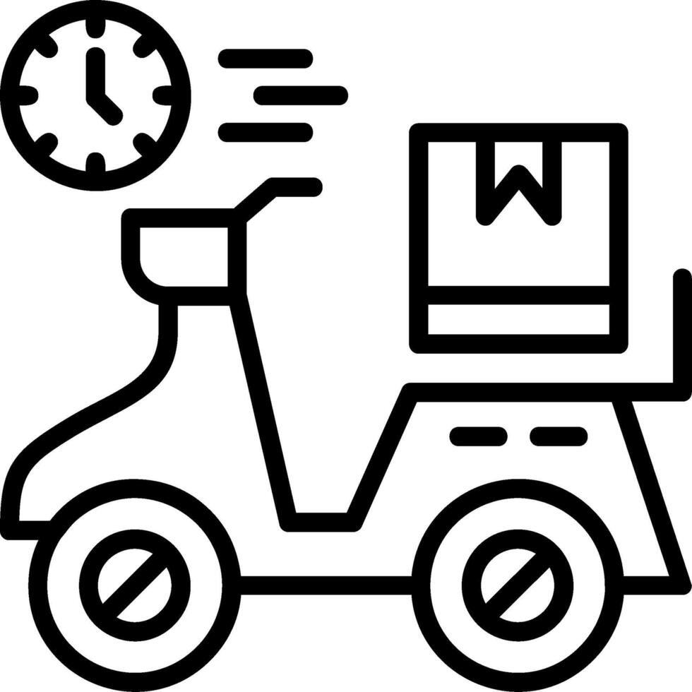 Delivery Time Line Icon vector
