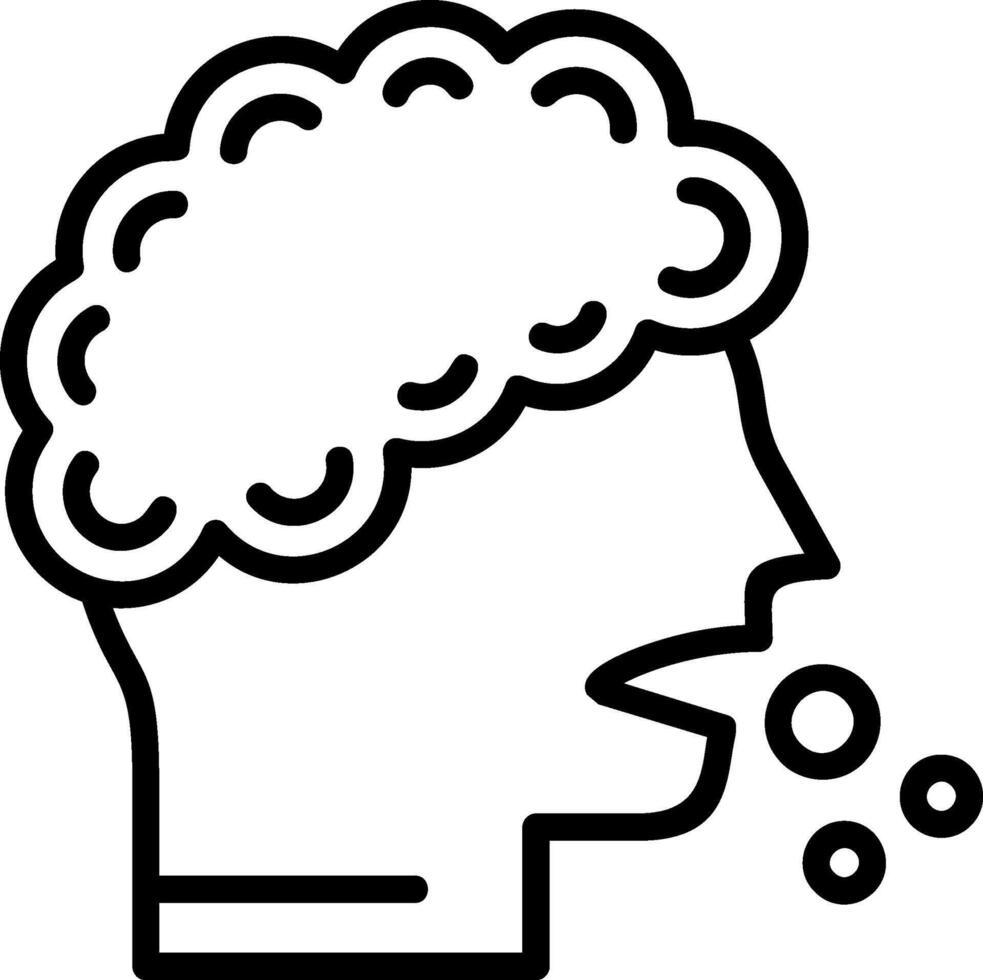 Cough Line Icon vector