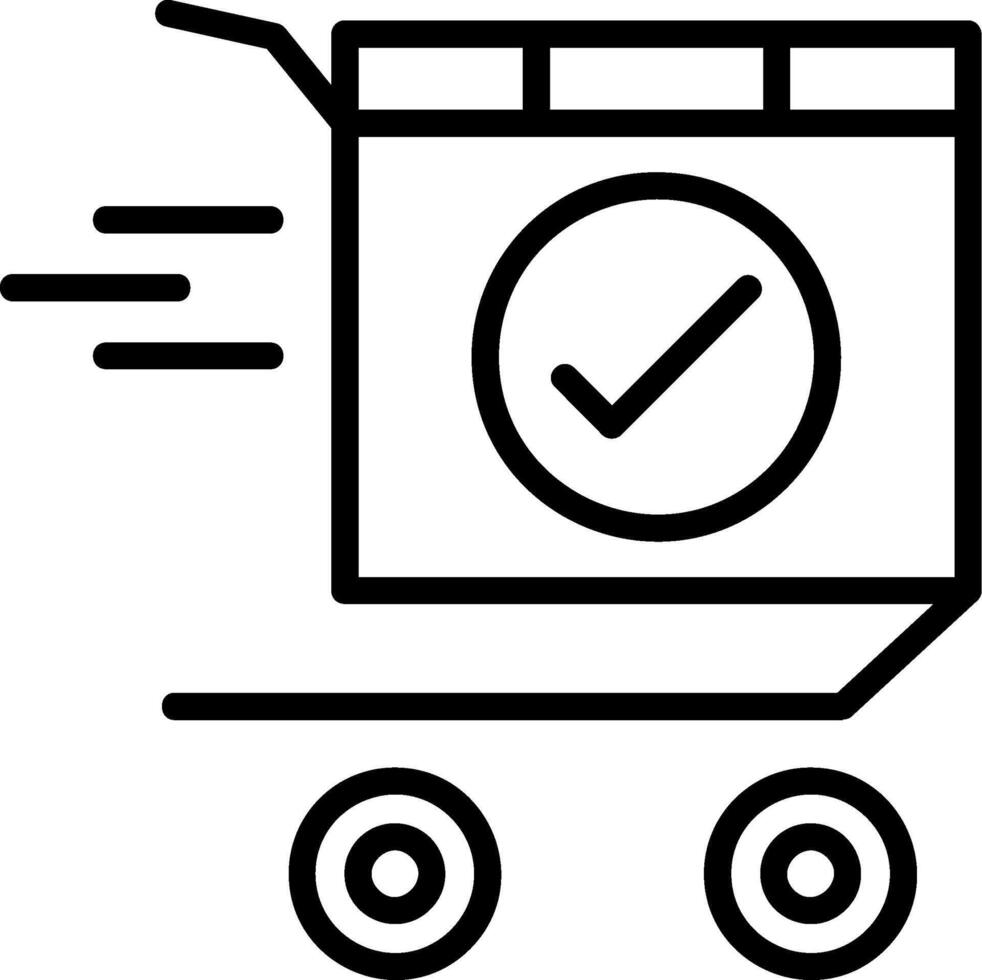 Checkout Line Icon vector
