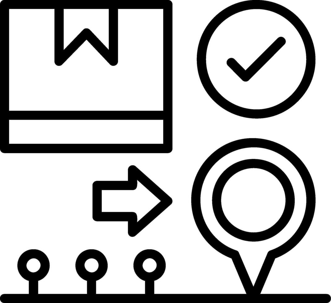 Tracking Line Icon vector