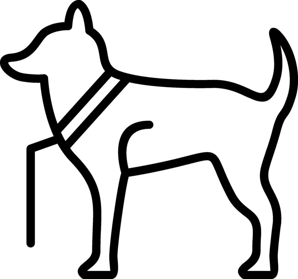 Dog Line Icon vector