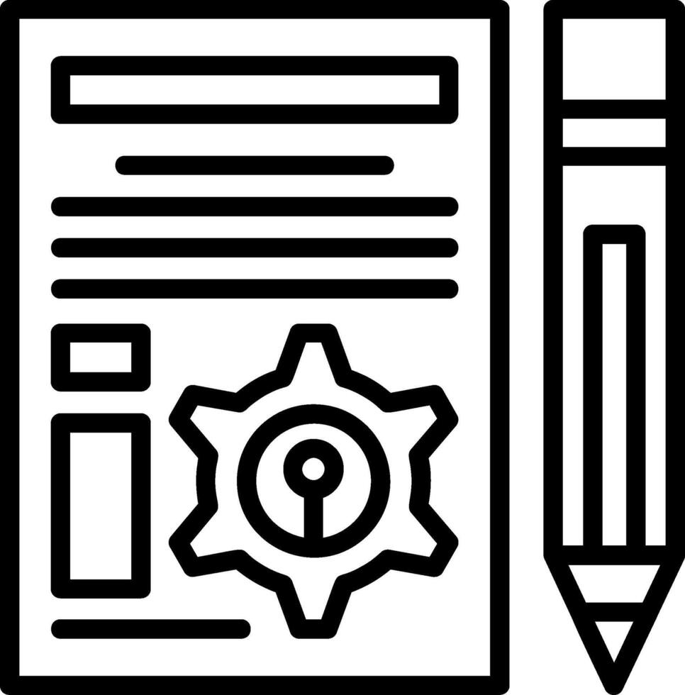 Project Plan Line Icon vector