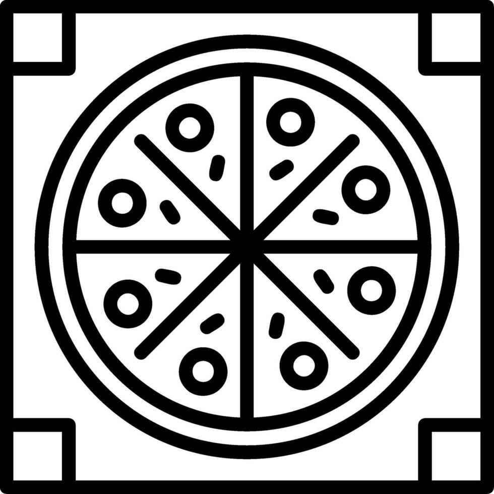 Pizza Line Icon vector