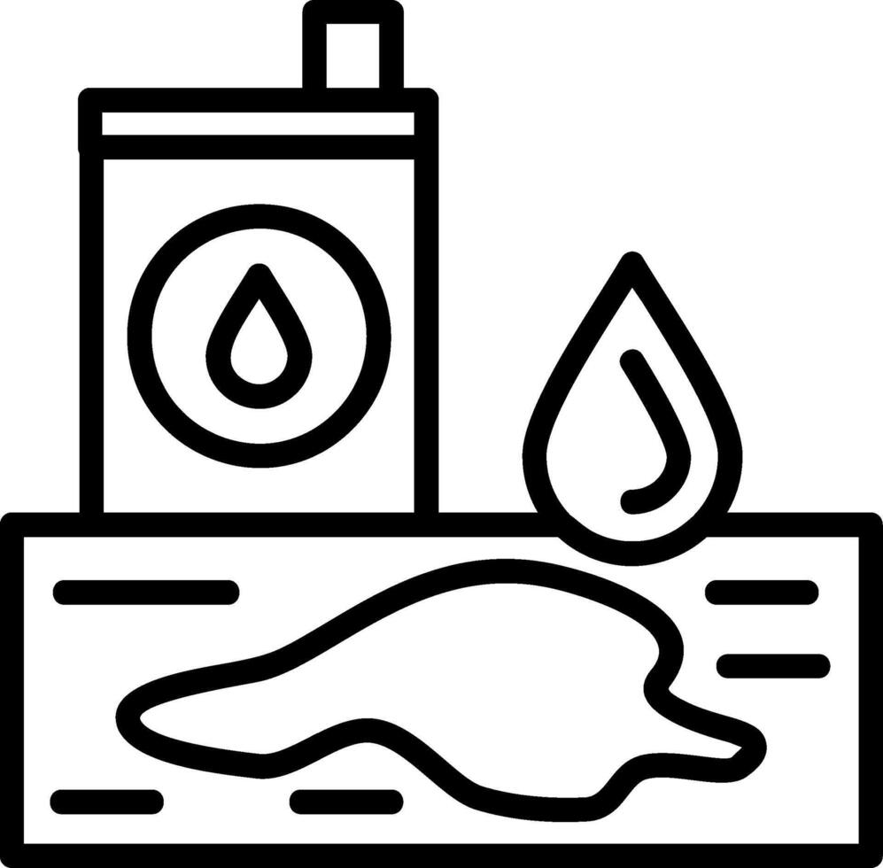 Oil Spill Line Icon vector