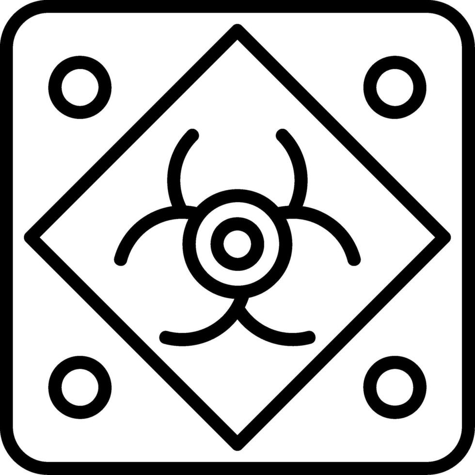 Biohazard Line Icon vector
