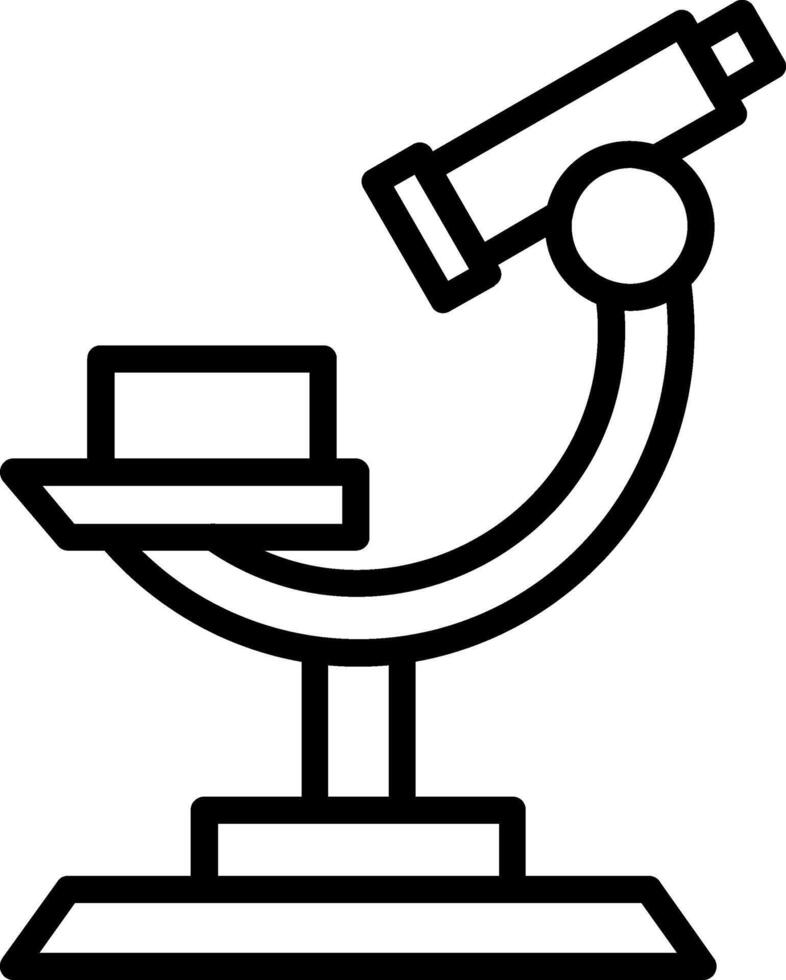 Microscope Line Icon vector