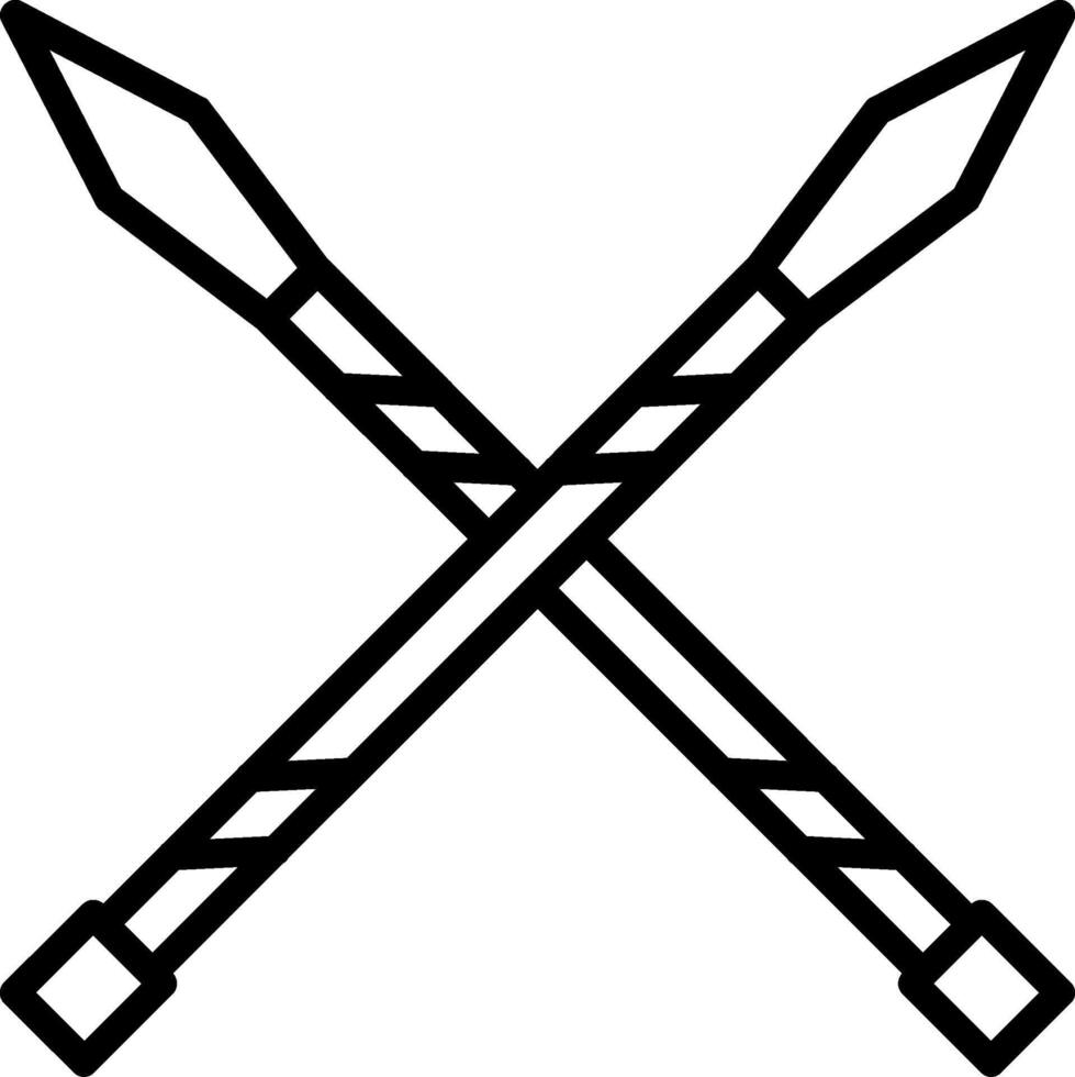 Lance Line Icon vector