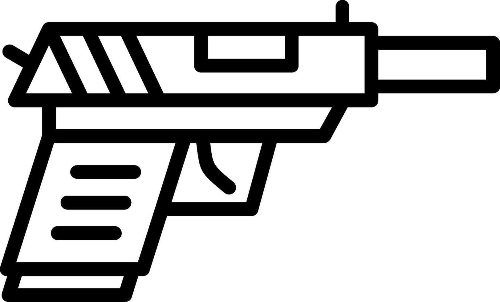 Pistol Line Icon vector