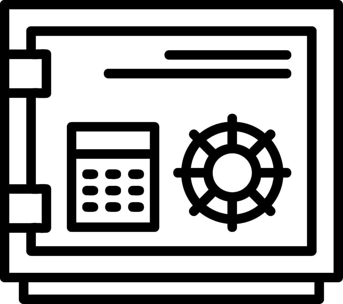 Safebox Line Icon vector