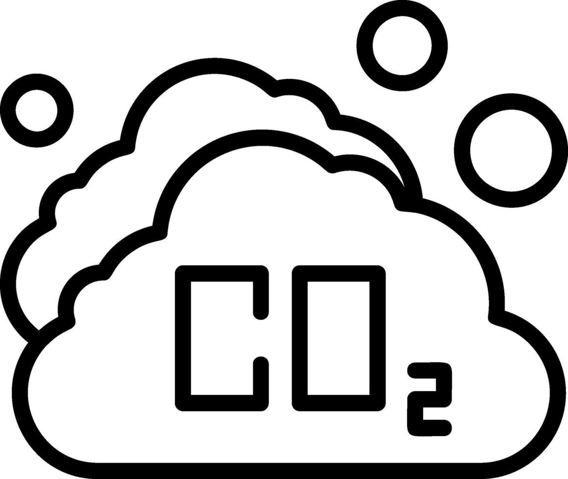 Carbondioxide Line Icon vector
