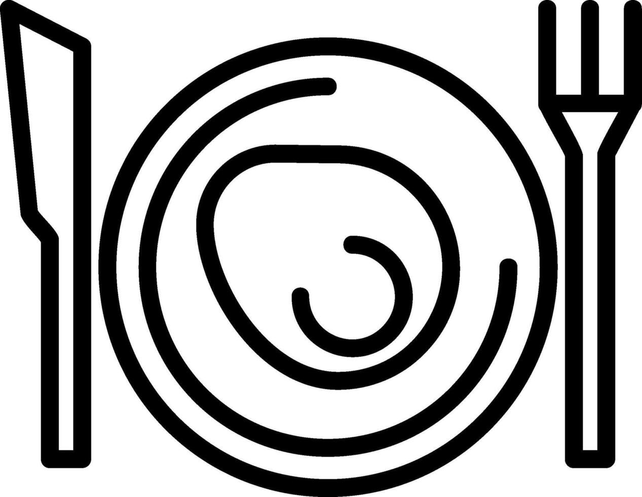 Breakfast Line Icon vector