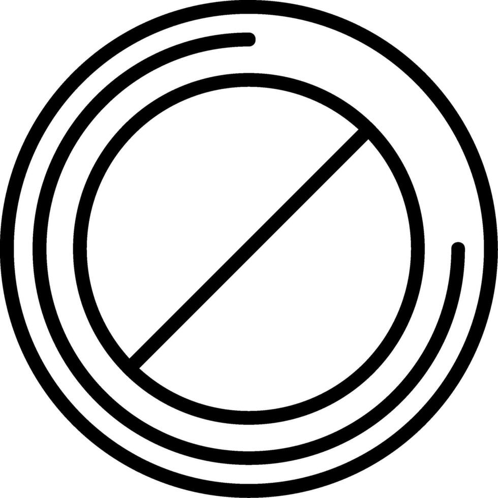 Ban Line Icon vector