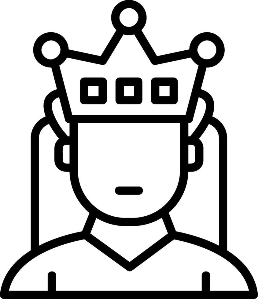 King Line Icon vector