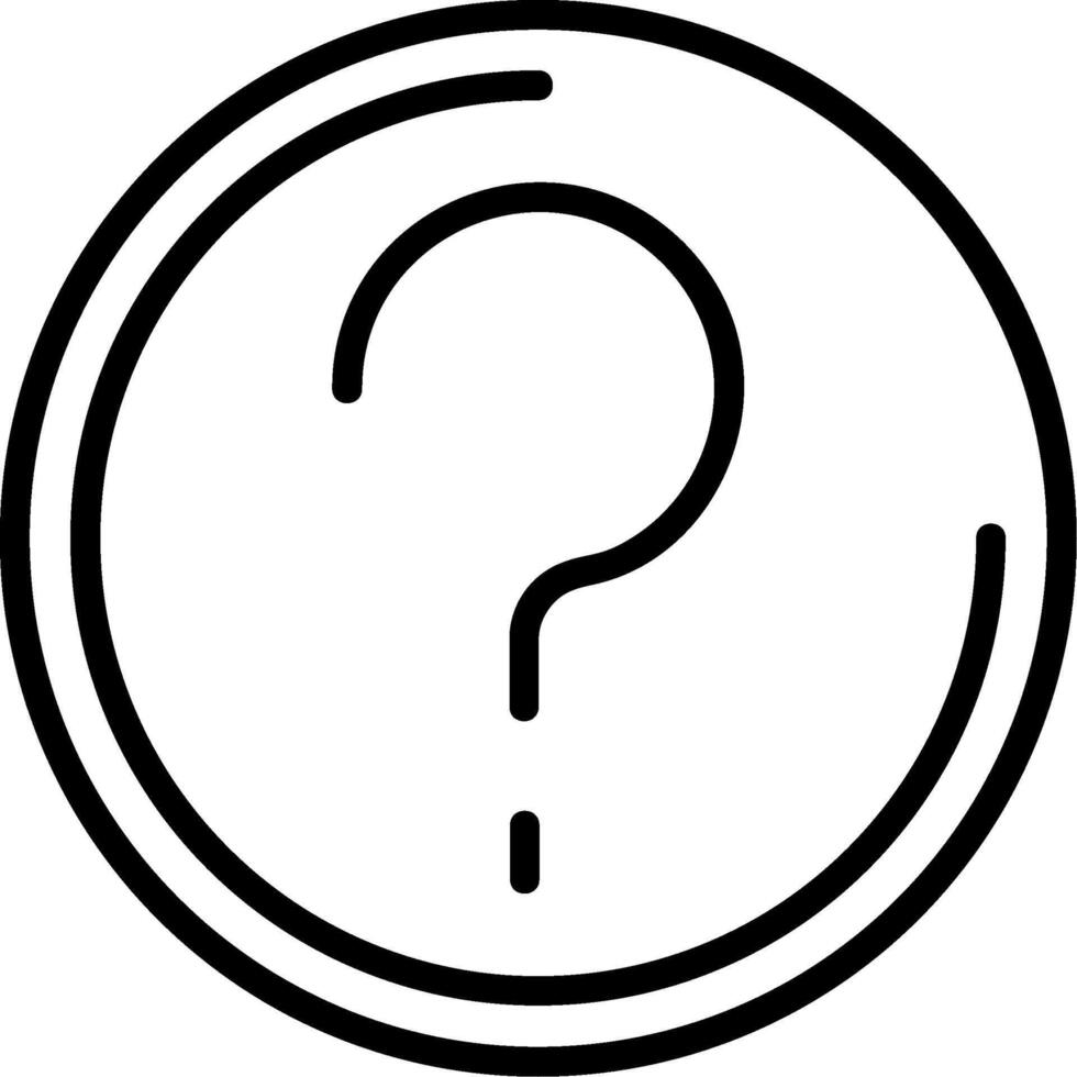 Question Line Icon vector