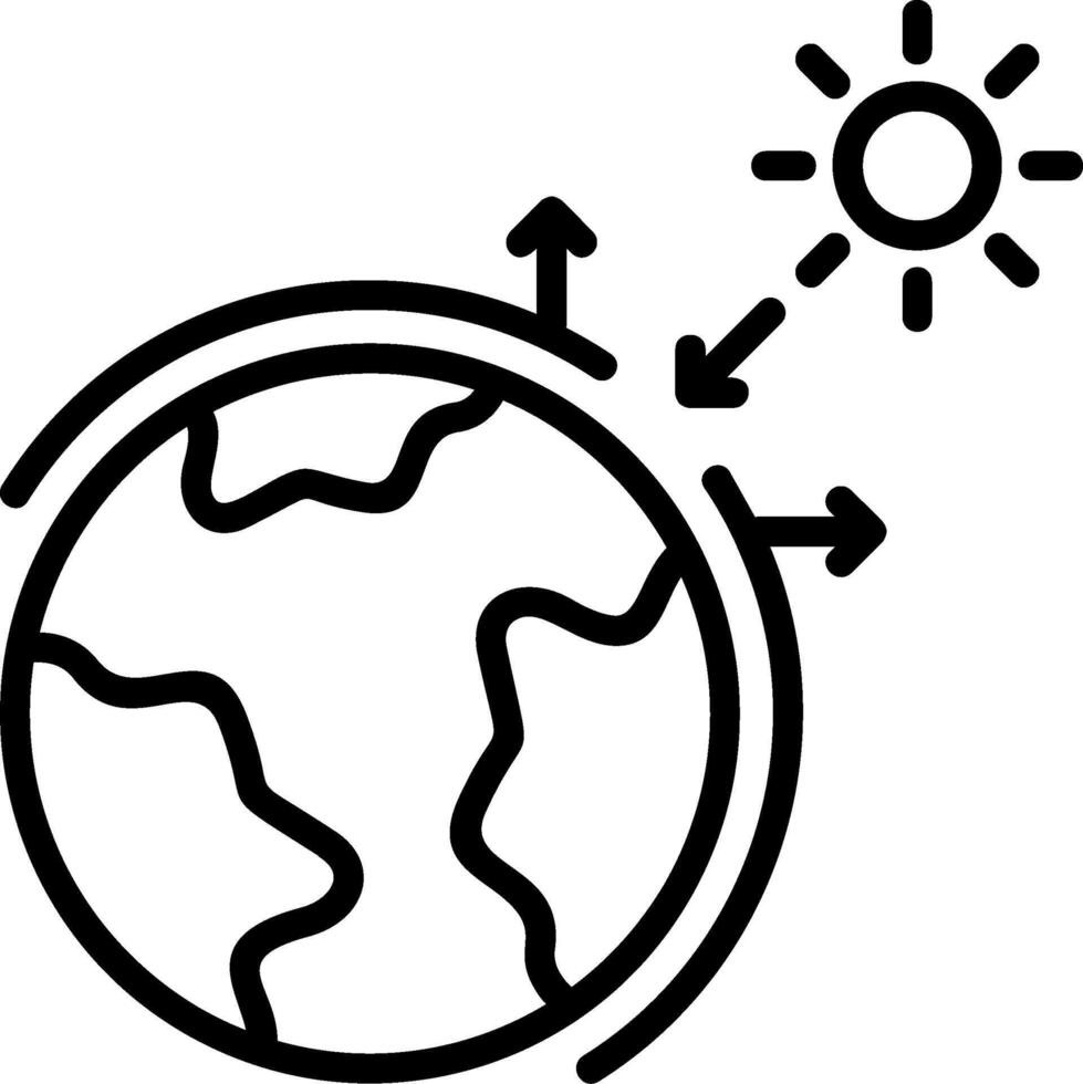 Greenhouse Effect Line Icon vector