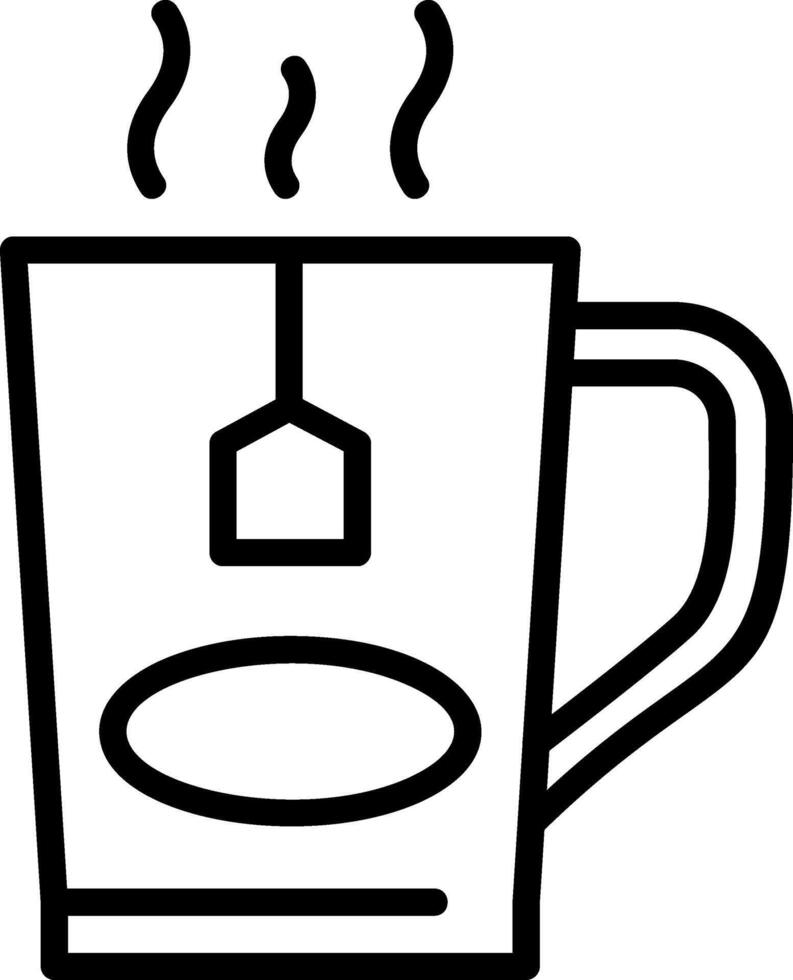 Tea Mug Line Icon vector