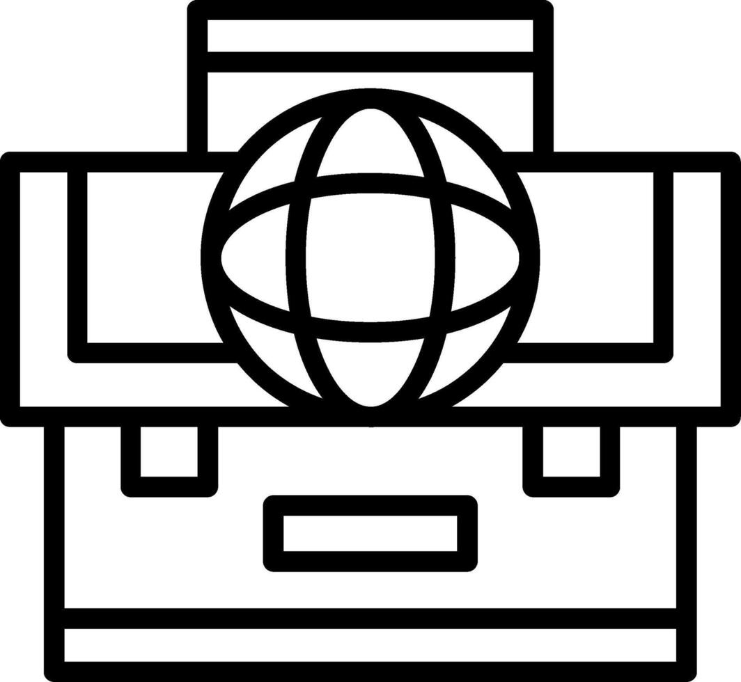 Worldwide Business Line Icon vector