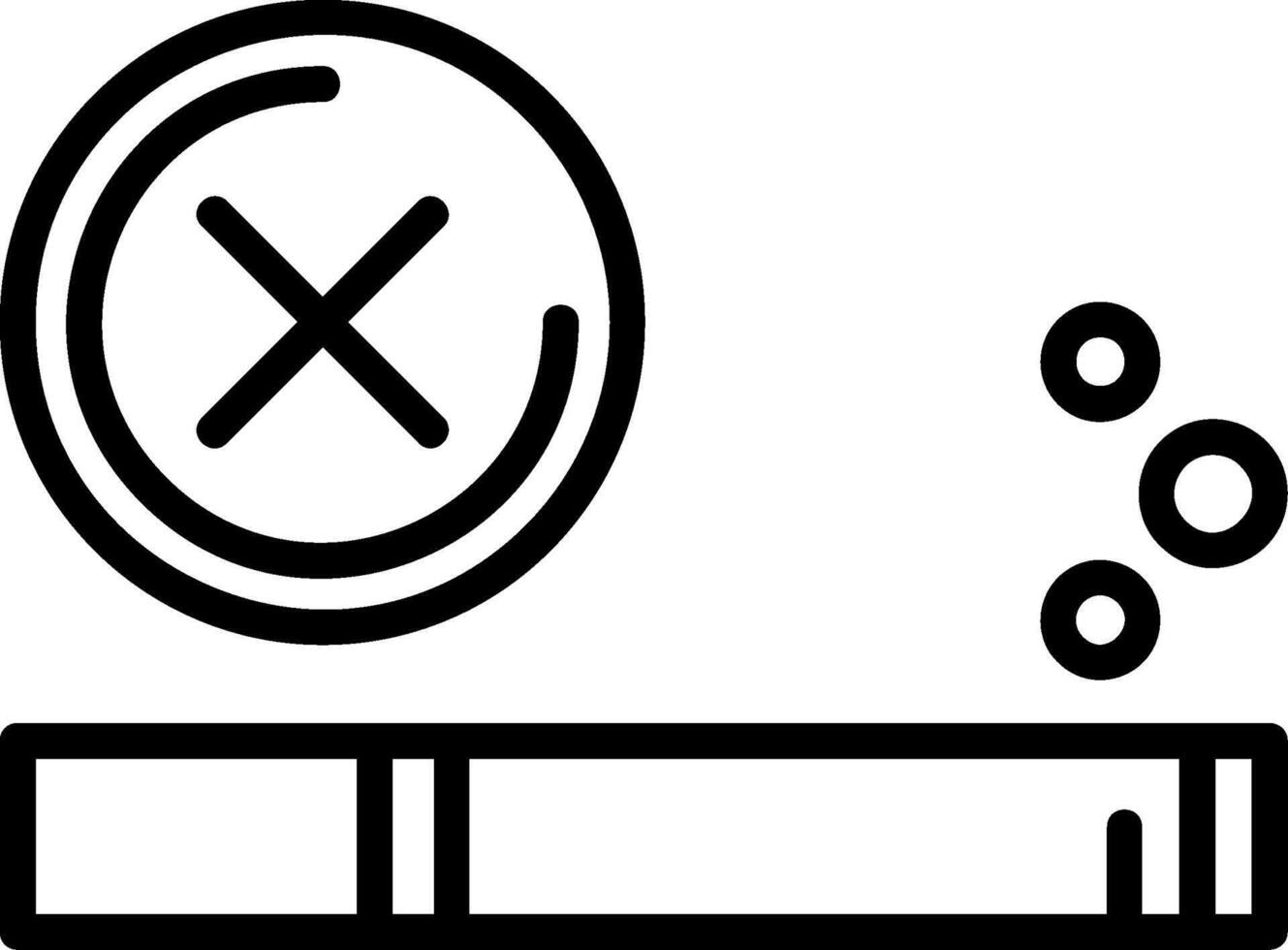 No Smoking Line Icon vector