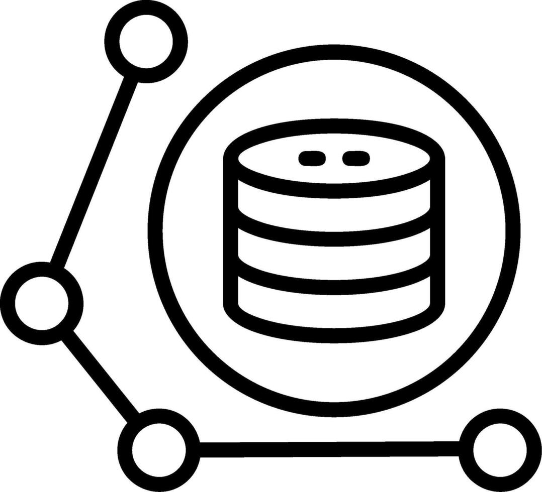 Data Science Line Icon vector