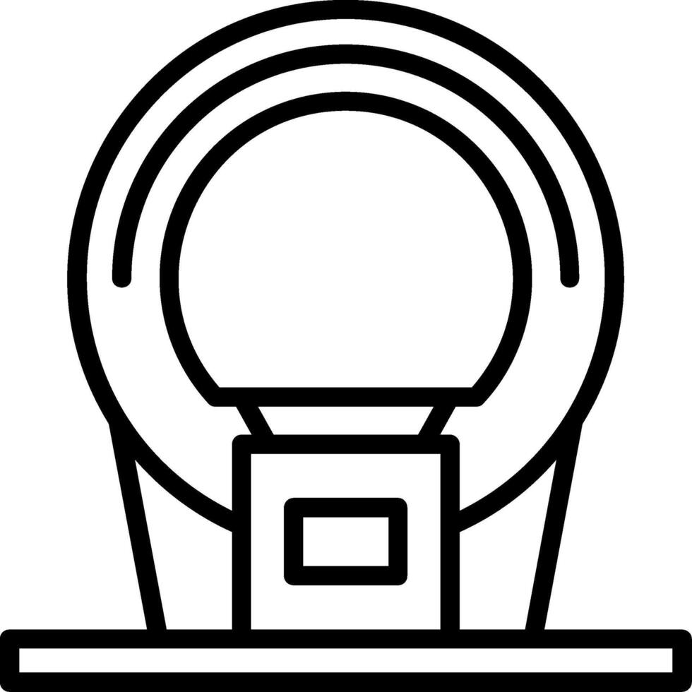 CT Scan Line Icon vector