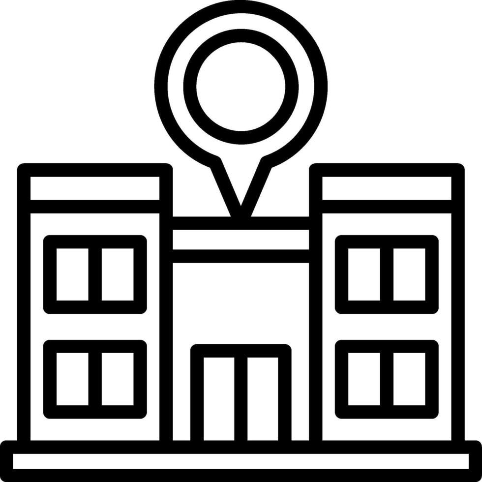 Restaurant Location Line Icon vector