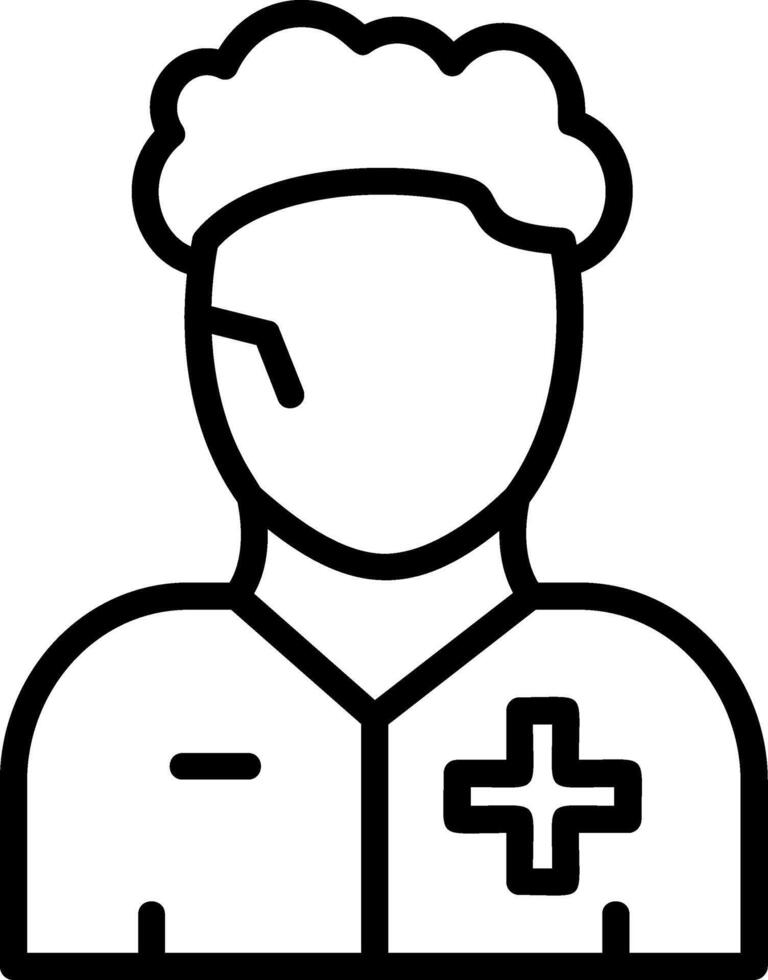 Male Patient Line Icon vector