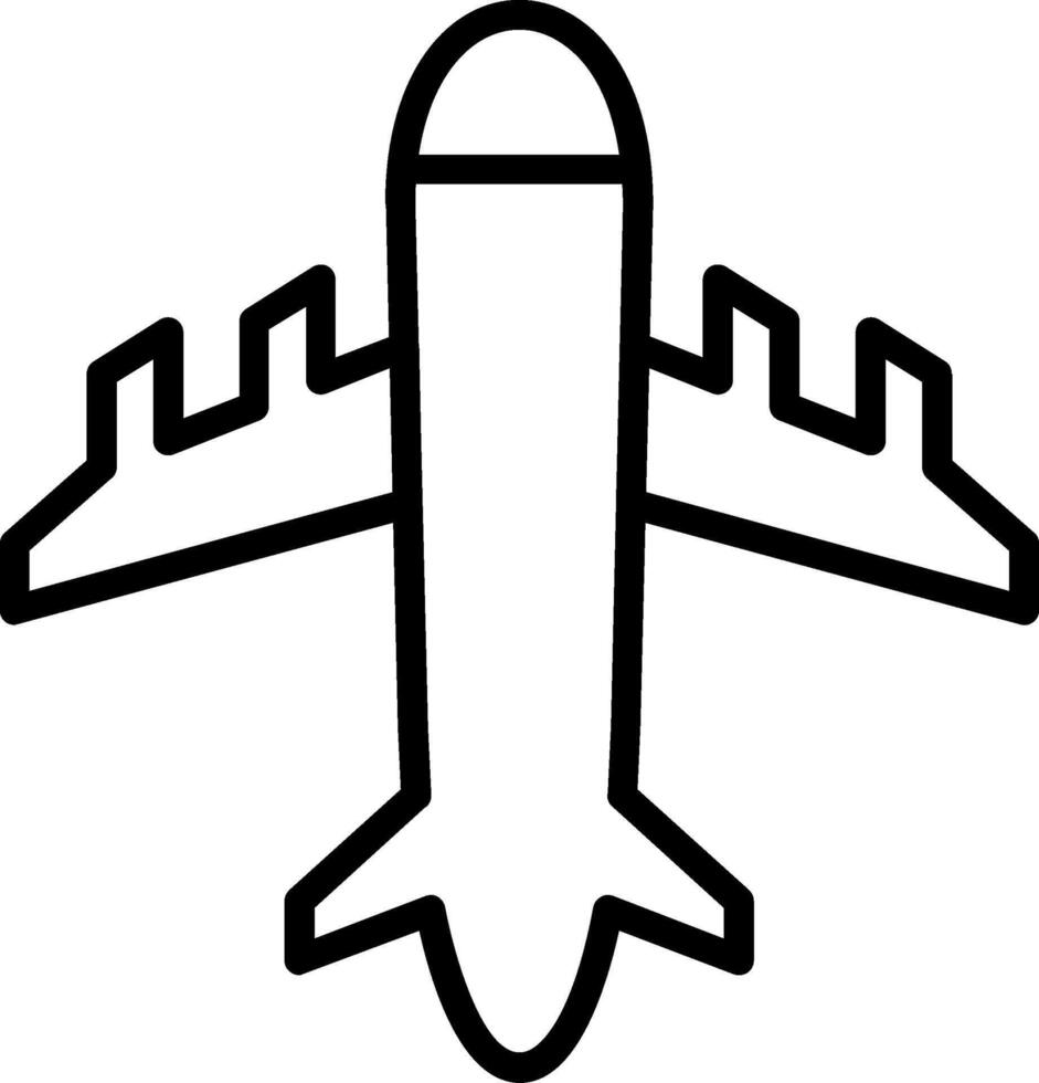 Airplane Line Icon vector